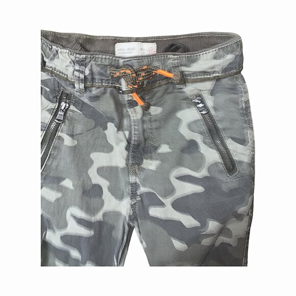 Sz.5*Zara Boys*Green Camouflage Cargo Pants - Picture 2 of 4